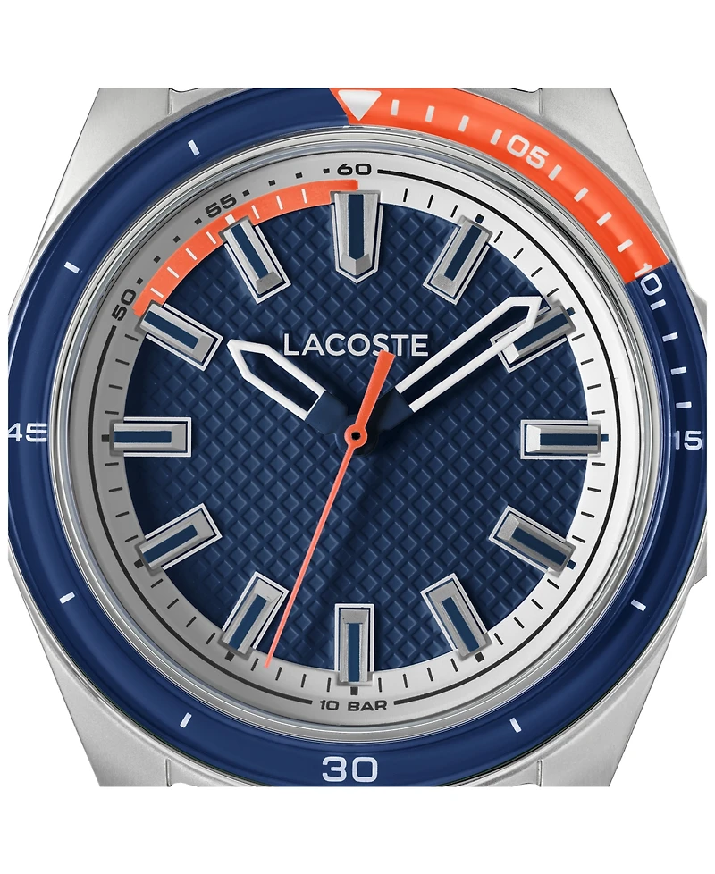 Lacoste Men's Quartz Capbreton Navy Silicone Strap Watch 43mm