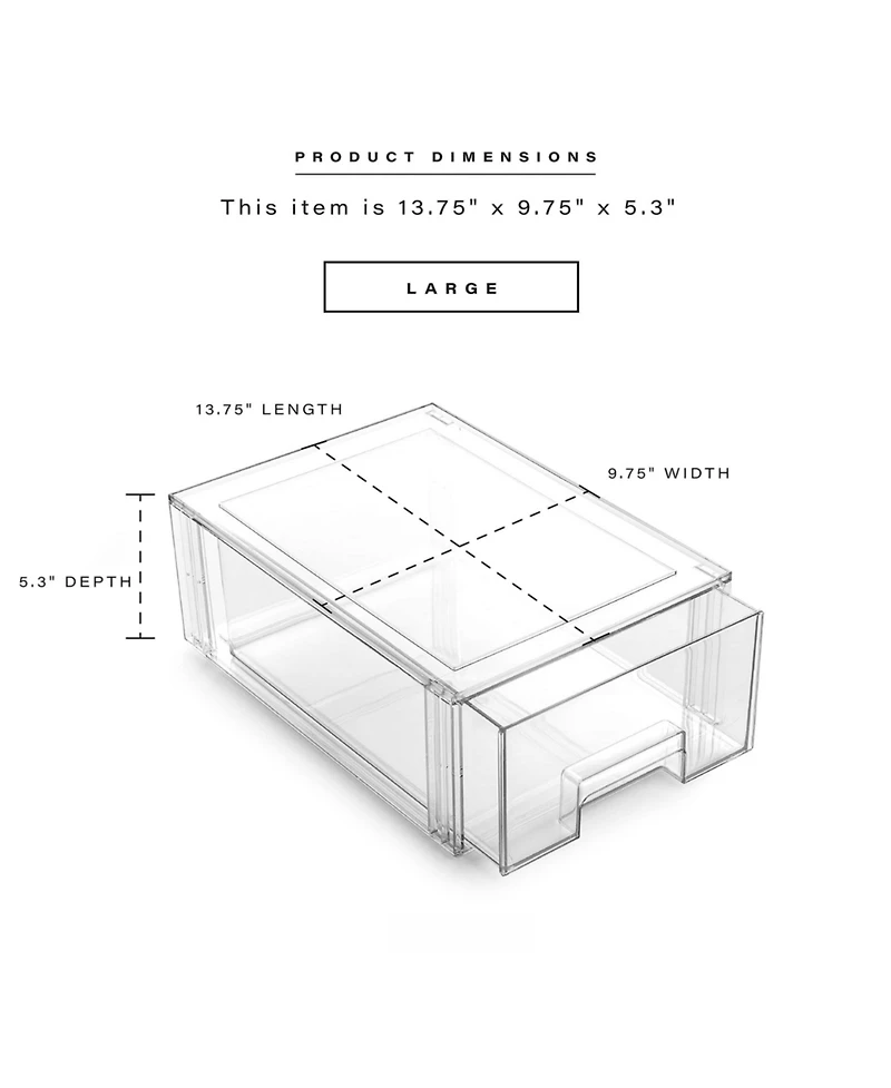 Xdovet Stackable Storage Drawers Large Bathroom Organizer Cabinet Home Organization