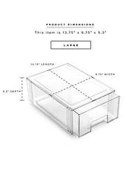 Xdovet Stackable Storage Drawers Large Bathroom Organizer Cabinet Home Organization