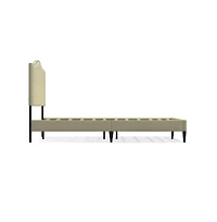 Glenwillow Home Leighford Queen Platform Bed Light Gray