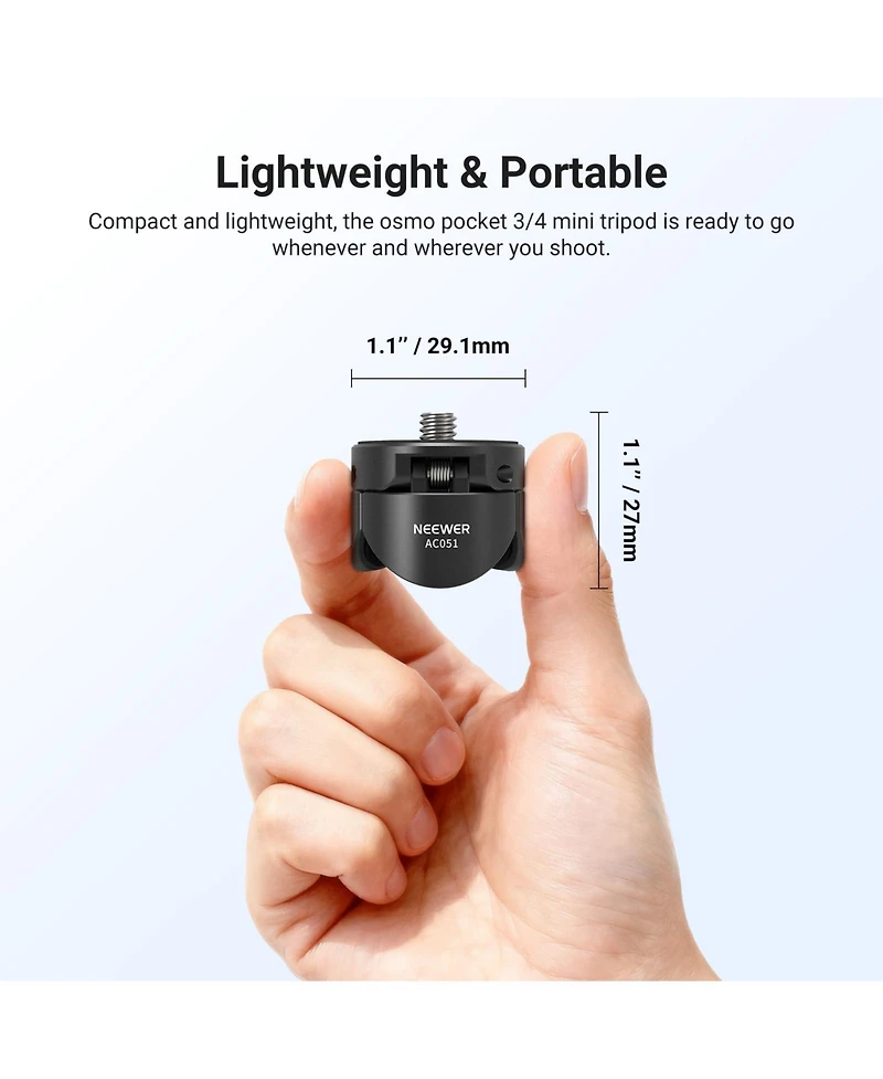 Neewer AC051 Camera Tripod for Dji Osmo Pocket 4 and 3