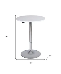 HomeRoots 24" Rounded Wood and Iron Bar Table