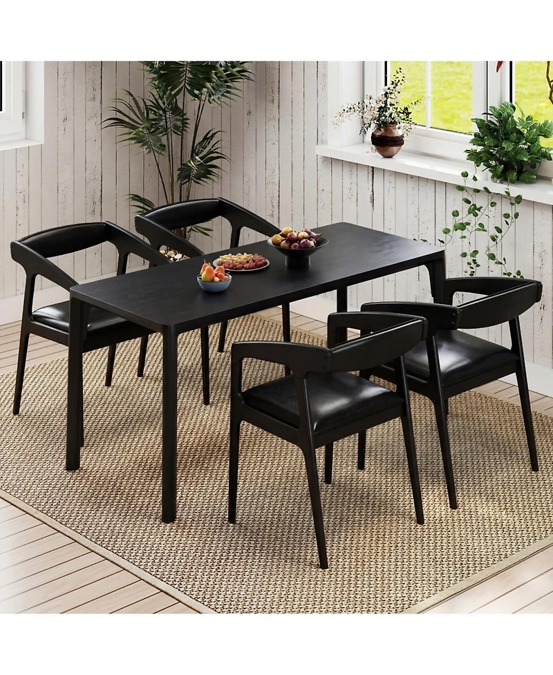Slickblue Modern Upholstered Armchairs Set of 2 with Padded Seat Cushion