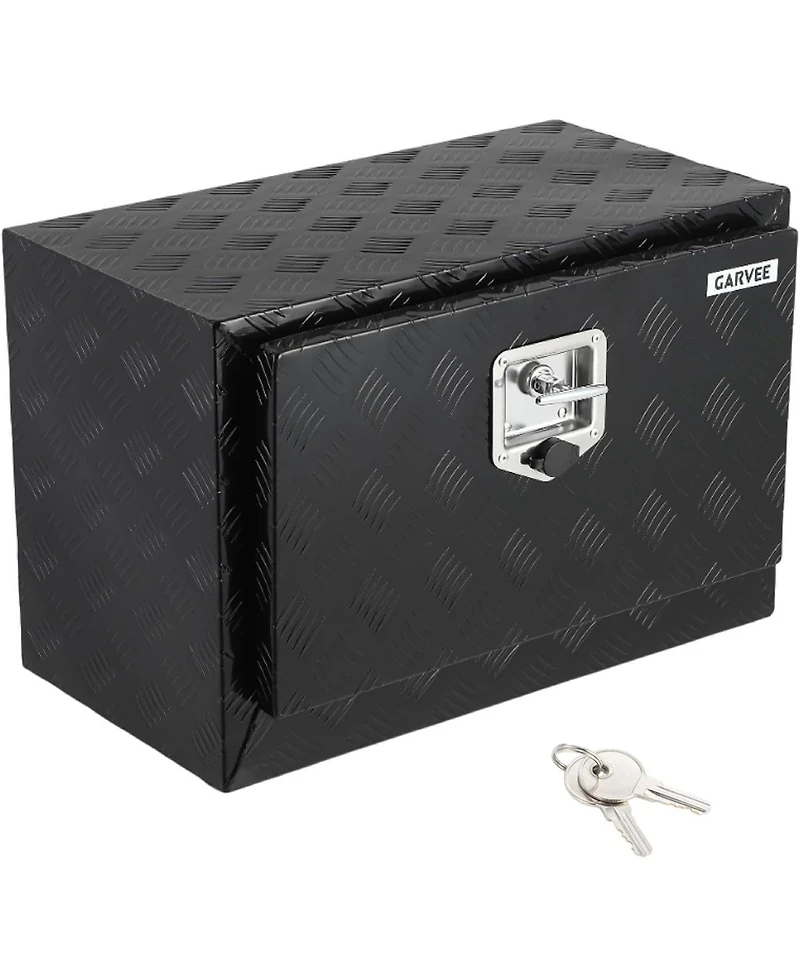 gaomon Heavy Duty 36" x 14" x 16" Aluminum Underbody Truck Tool Box, Outdoor Lockable Diamond Plate Storage Box
