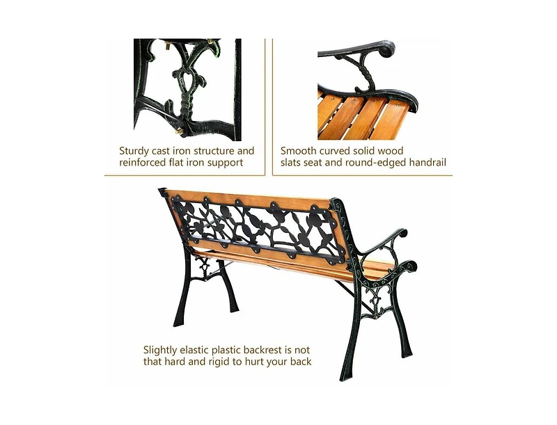 Mondawe Patio Park Garden Porch Chair Bench