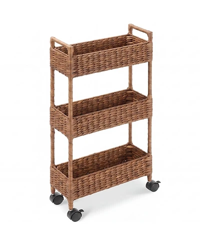 Best Choice Products 3-Tier Slim Rolling Nursery Caddy with Wheels, Utility Cart for Storage Organization