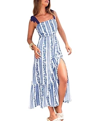 Cupshe Women's Summer Rain Striped Maxi Beach Dress