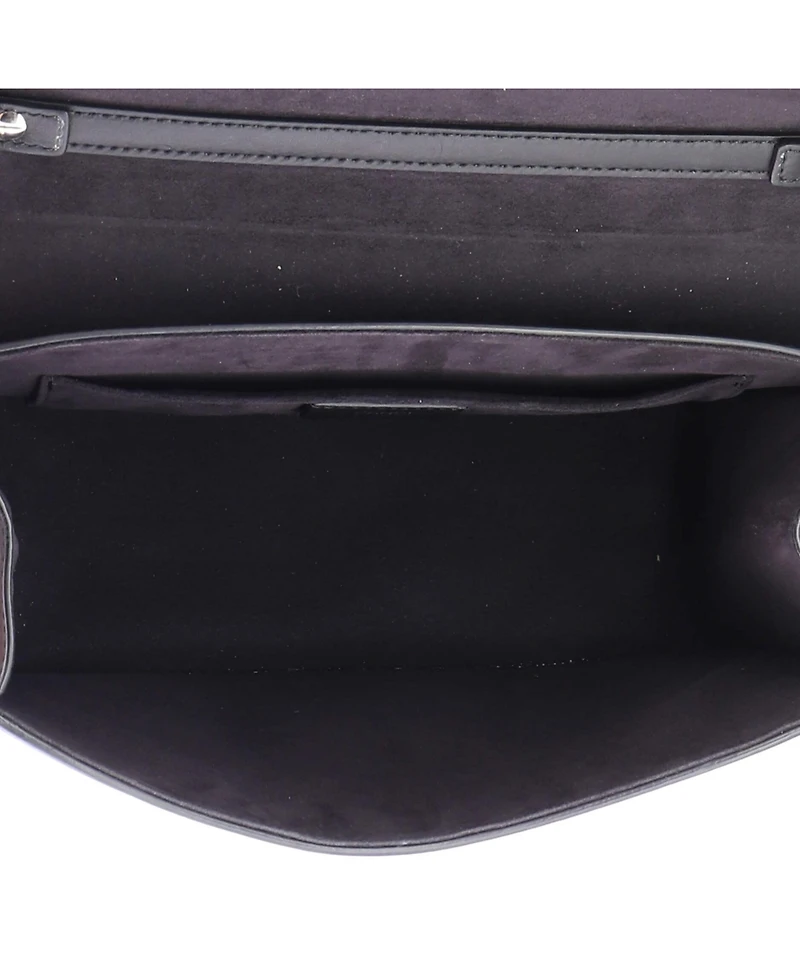 Pre-Owned Fendi Medium Kan I F Shoulder Bag Leather and Zucca Velvet