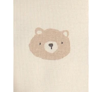 Carter's Boys' Bear Teddy Fleece Layering Long-Sleeve Bodysuit, Vest and Pants, 3-Piece Set