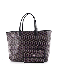 Pre-Owned Goyard Pm Saint Louis Tote Claire Voie Coated Canvas