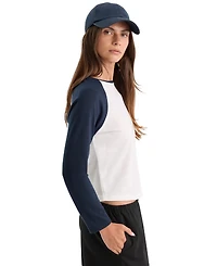 Good American Women's Raglan Long-Sleeve Crewneck T-Shirt
