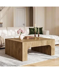 Tribesigns Square Wooden Coffee Table, 39" Large Coffee Table for Living Room