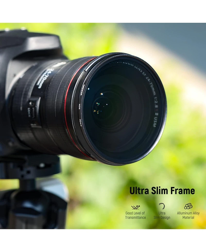 Neewer ND2 Camera Lens Accessory with ND2, ND4, ND8 for Dslr Cameras