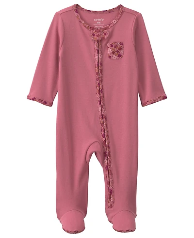 Carter's Baby Girls' Floral 2-Way Zip Sleep & Play