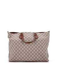 Pre-Owned Gucci Medium Convertible Soft Tote Gg Coated Canvas with Leather