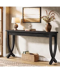 Tribesigns Solid Wood Console Table for Entryway, 63-Inch Narrow Long Sofa Table, Farmhouse Hallway Living Room, Entrance