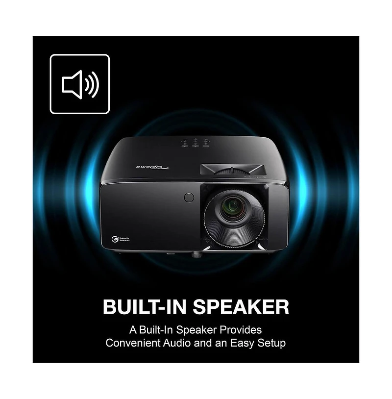 Optoma HZ41 4600 Lumen Full Hd Laser Dlp Home Theater and Gaming Projector Hdmi