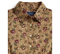 Polo Ralph Lauren Girls' 7-16 Floral Cotton Poplin Shirt Dress