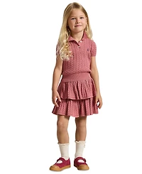 Polo Ralph Lauren Girls' 2T-6X Mini-Cable Tiered Cotton Skirt