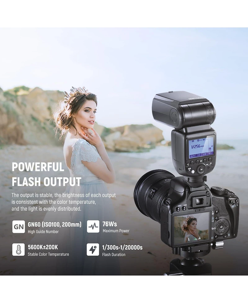 Neewer NW760-c Camera Flash with 76Ws, Ttl, Hss for Canon Dslr Cameras