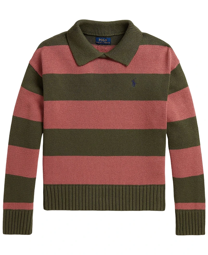 Polo Ralph Lauren Girls' 7-16 Striped Long-Sleeve Sweater