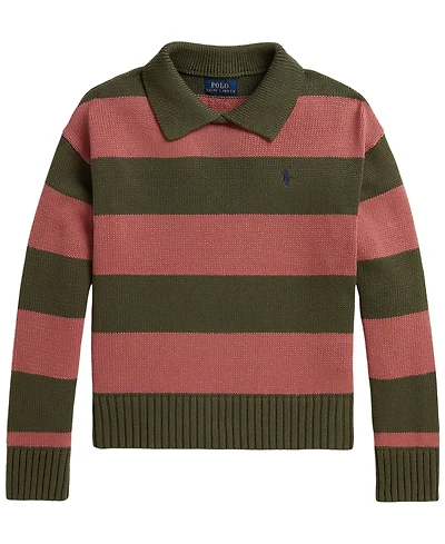 Polo Ralph Lauren Girls' 7-16 Striped Long-Sleeve Sweater