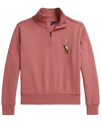 Polo Ralph Lauren Girls' 7-16 Quarter-Zip Long-Sleeve Sweatshirt