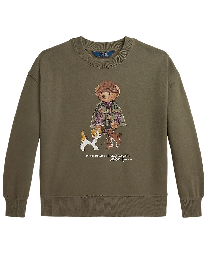 Polo Ralph Lauren Girls' 7-16 Bear Long-Sleeve Sweatshirt