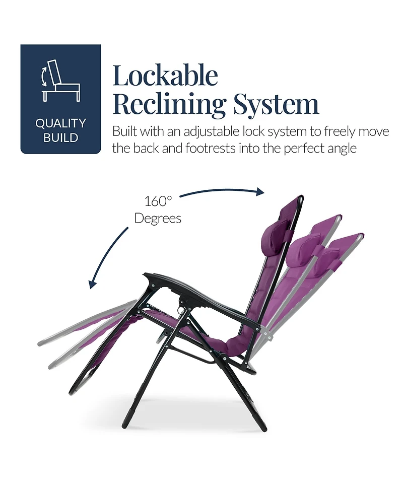 Best Choice Products Oversized Padded Zero Gravity Chair