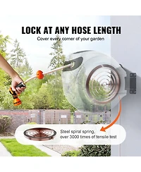 Vevor Retractable Hose Reel Water Hose Reel Swivel Wall-Mounted
