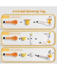 Top Bright 3 in 1 Sensory Toys For Toddler with Whistle Ball Blowing Floating Blow Pipe Balls Fine Motor Skills Learning Toy For Kids