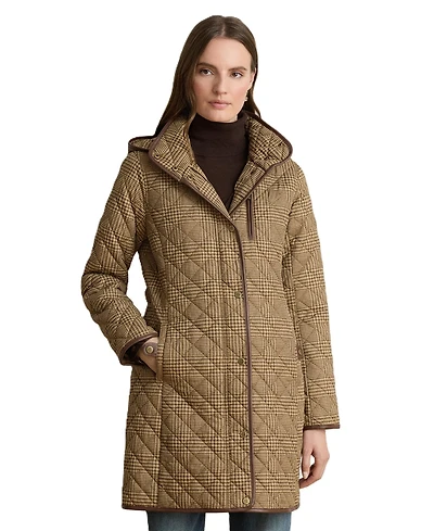 Lauren Ralph Women's Hooded Quilted Coat
