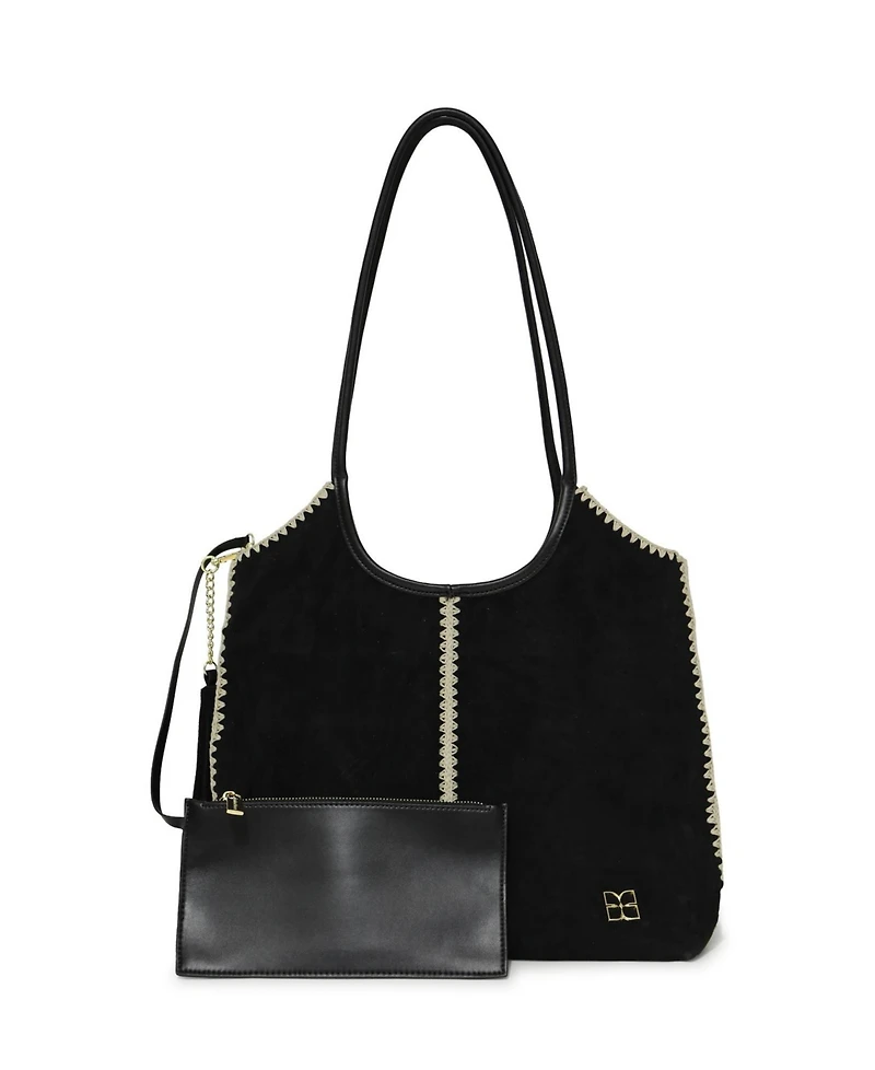 Belle & Bloom Women's Back To Friends Suede Shopper