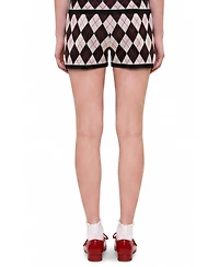 Pcfg Women's Daydreamers Argyle Knit Mini Short
