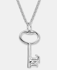 Lauren Ralph Lauren Logo Key Pendant Necklace, 18" + 3" extender