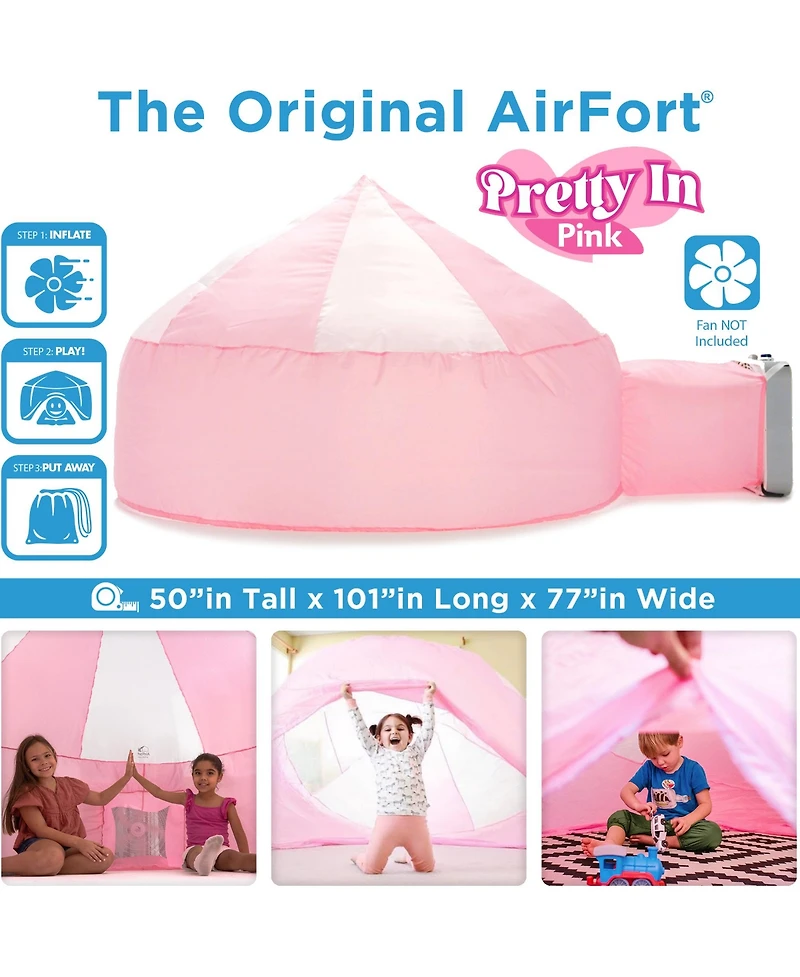 AirFort Pretty In Pink Children's Indoor Play Tent with Easy Storage