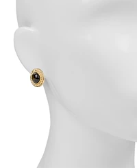 Patricia Nash Pave Tortoise Resin Collection Button Clip Earrings