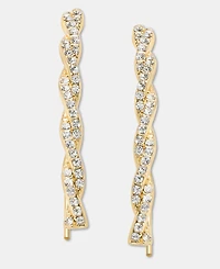 Givenchy Pave Twist Threader Earrings