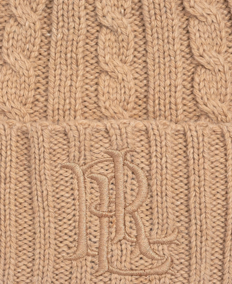 Lauren Ralph Core Cable Logo Beanie