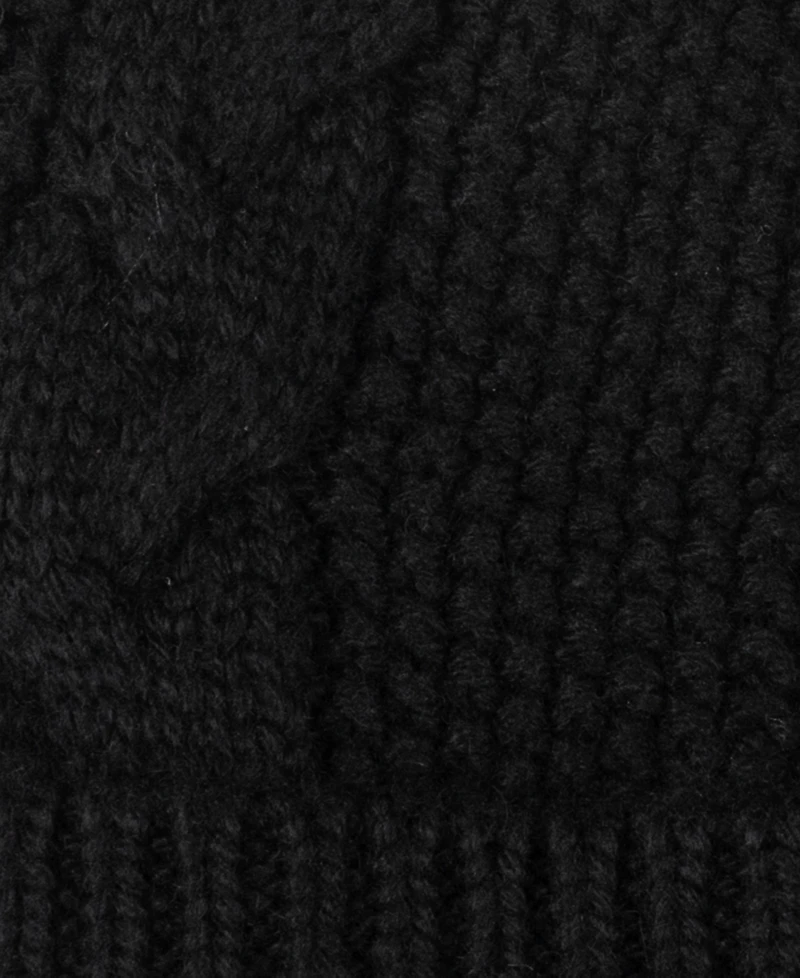 Lauren Ralph Direct Embroidery Cable Pom Beanie
