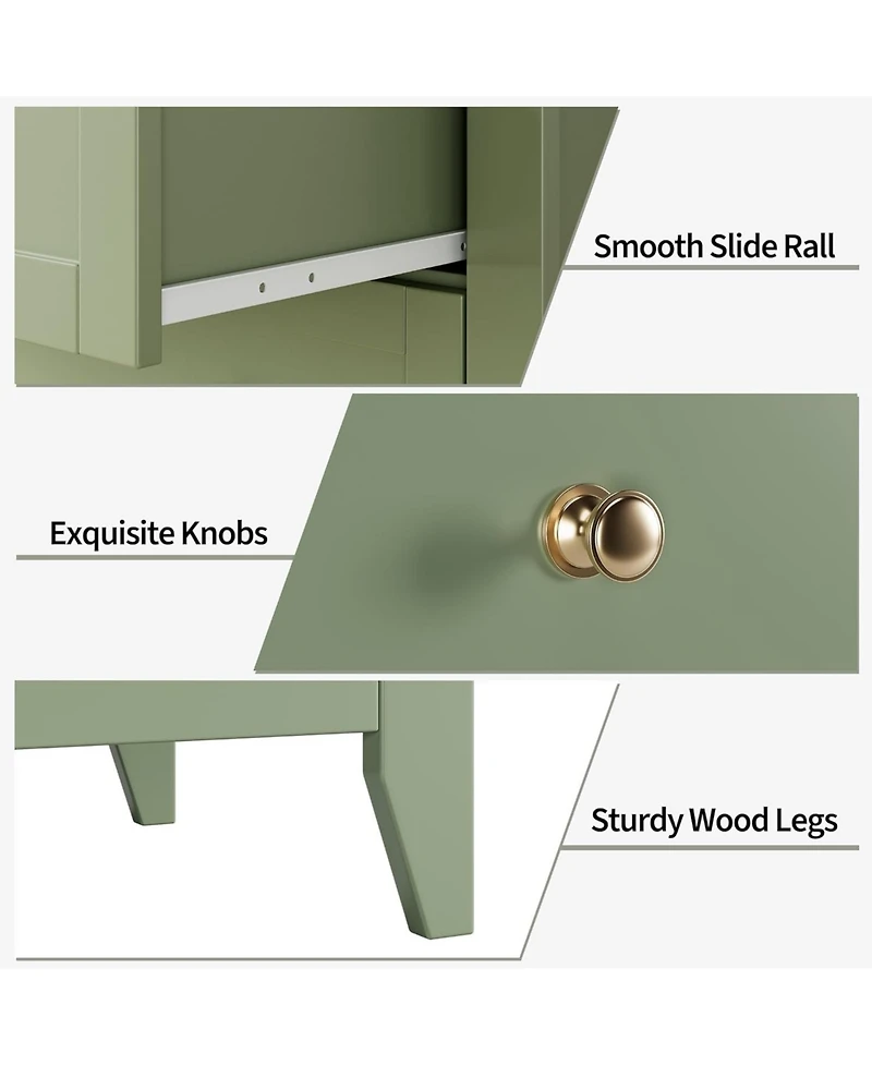 gaomon 5 Drawer Dresser for Bedroom, Dresser with Deep Drawers and Metal Knobs, Tall Modern Wooden Chests of Drawers for Entryway, Hallway