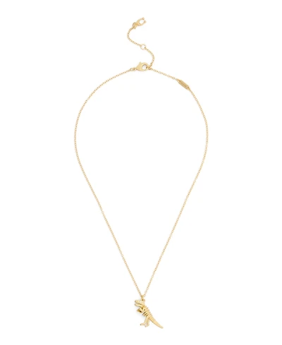 Coach Faux-Stone Skeletal Rexy Pendant Necklace