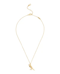 Coach Faux-Stone Skeletal Rexy Pendant Necklace