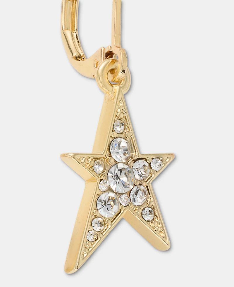 Karl Lagerfeld Paris Pave Star Drop Earrings