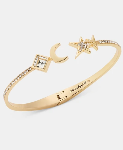 Karl Lagerfeld Paris Crystal Star & Moon Cuff Bracelet