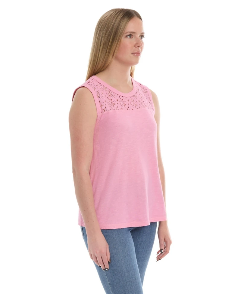 Wilt Women's Shell with Lace Yoke Tee