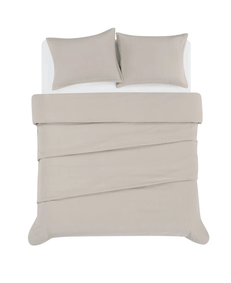 Brooklyn Loom Matte Cotton Velvet 3-Piece Comforter Set, King
