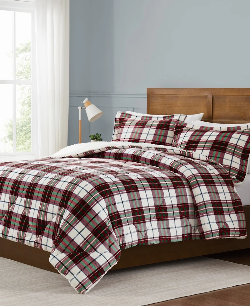 Truly Soft Cuddle Warmth Marlon Plaid -Piece Comforter Set