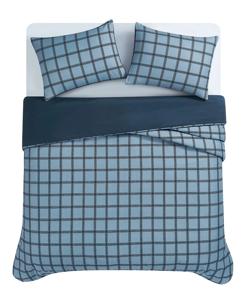 Cannon Luka Grid Plaid 3-Piece Comforter Set