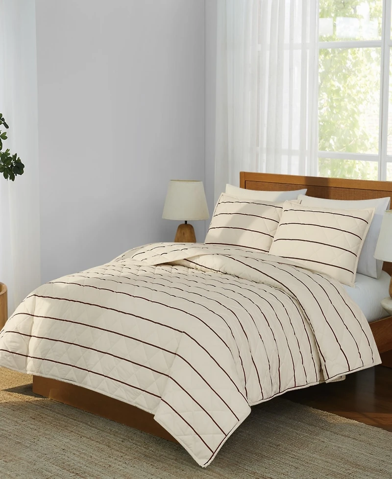 Brooklyn Loom Hayward Stripe 3-Piece Quilt Set